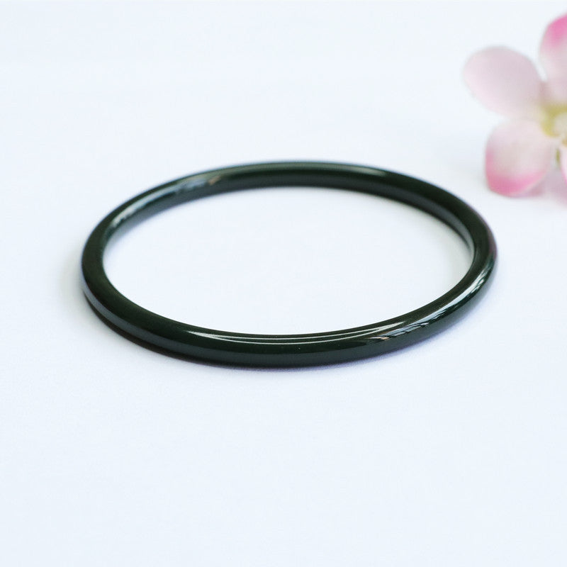 Taqing Hetian Jade Jingle Bangle