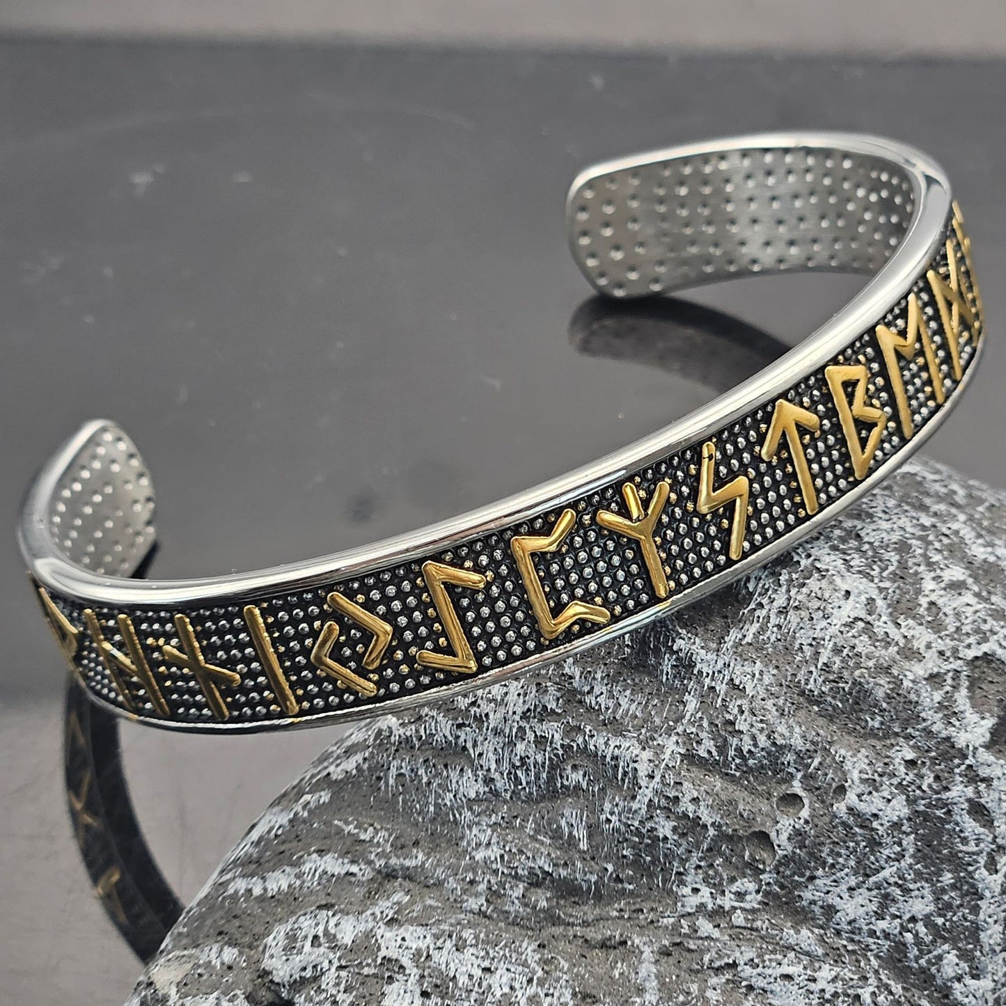 Steel Bracelet - Vintage Viking Rune