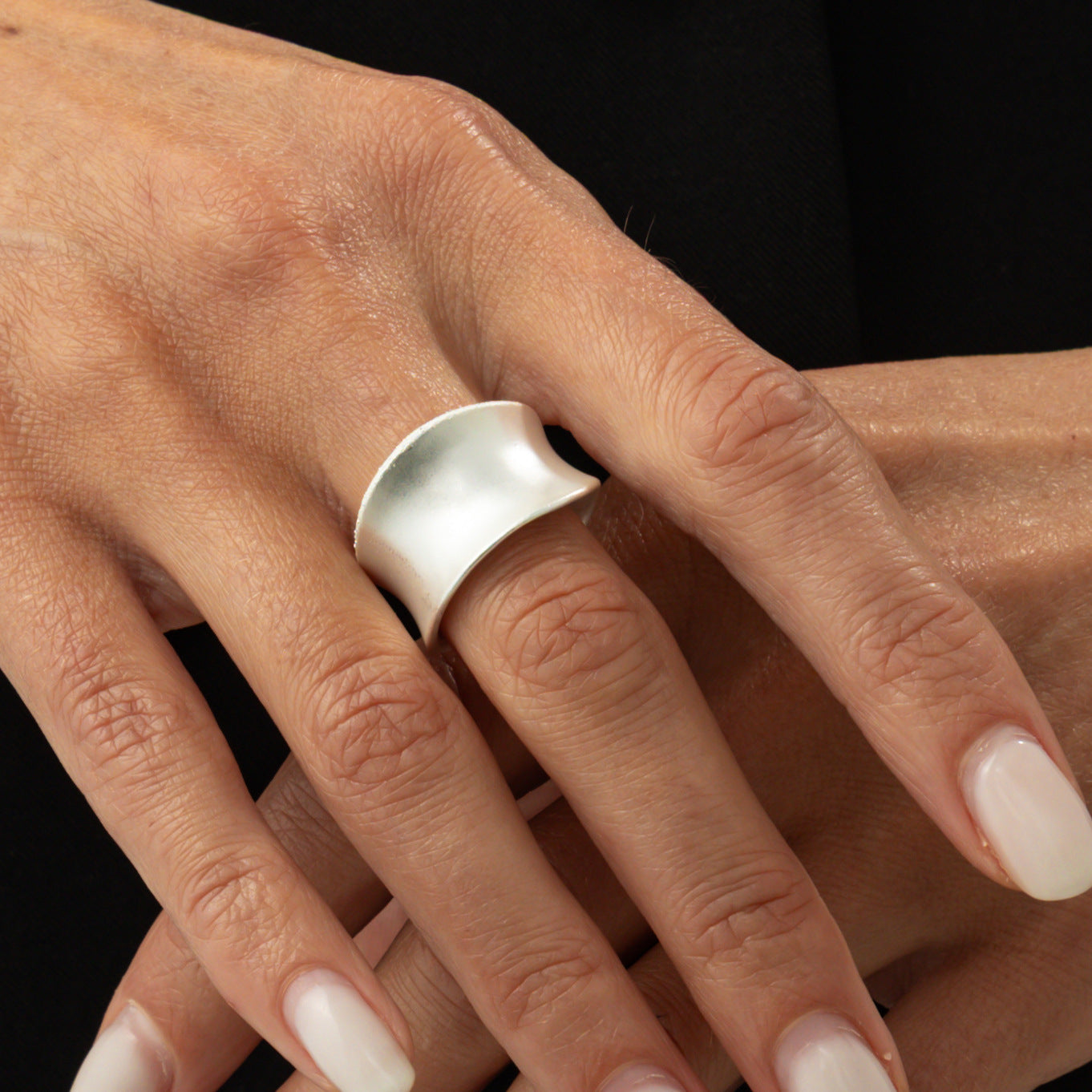 Planderful Vienna Verve Ring For Women Retro Beating Pleated Opening Statement Jewelry