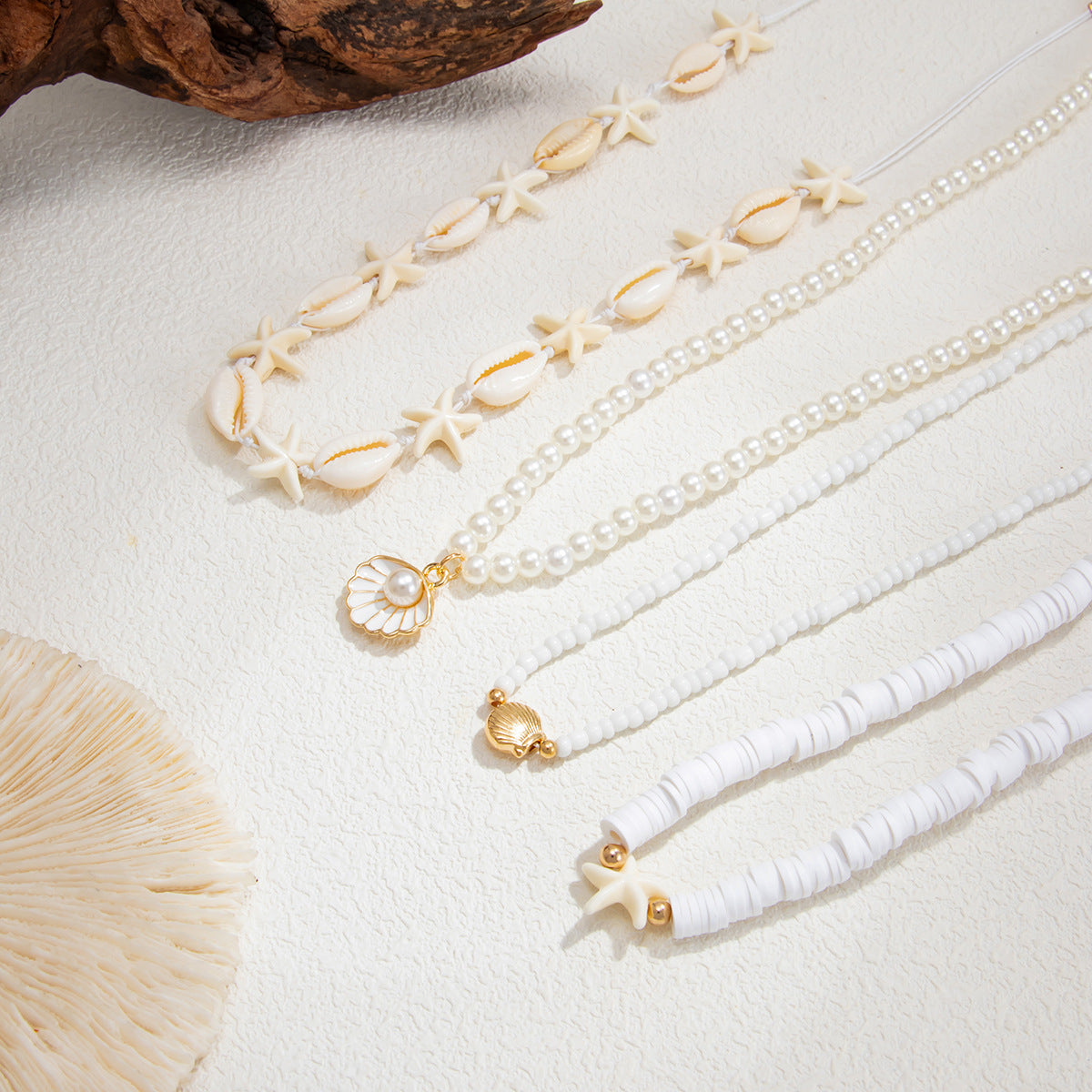 Bohemian Shell & Starfish Pearl Necklace