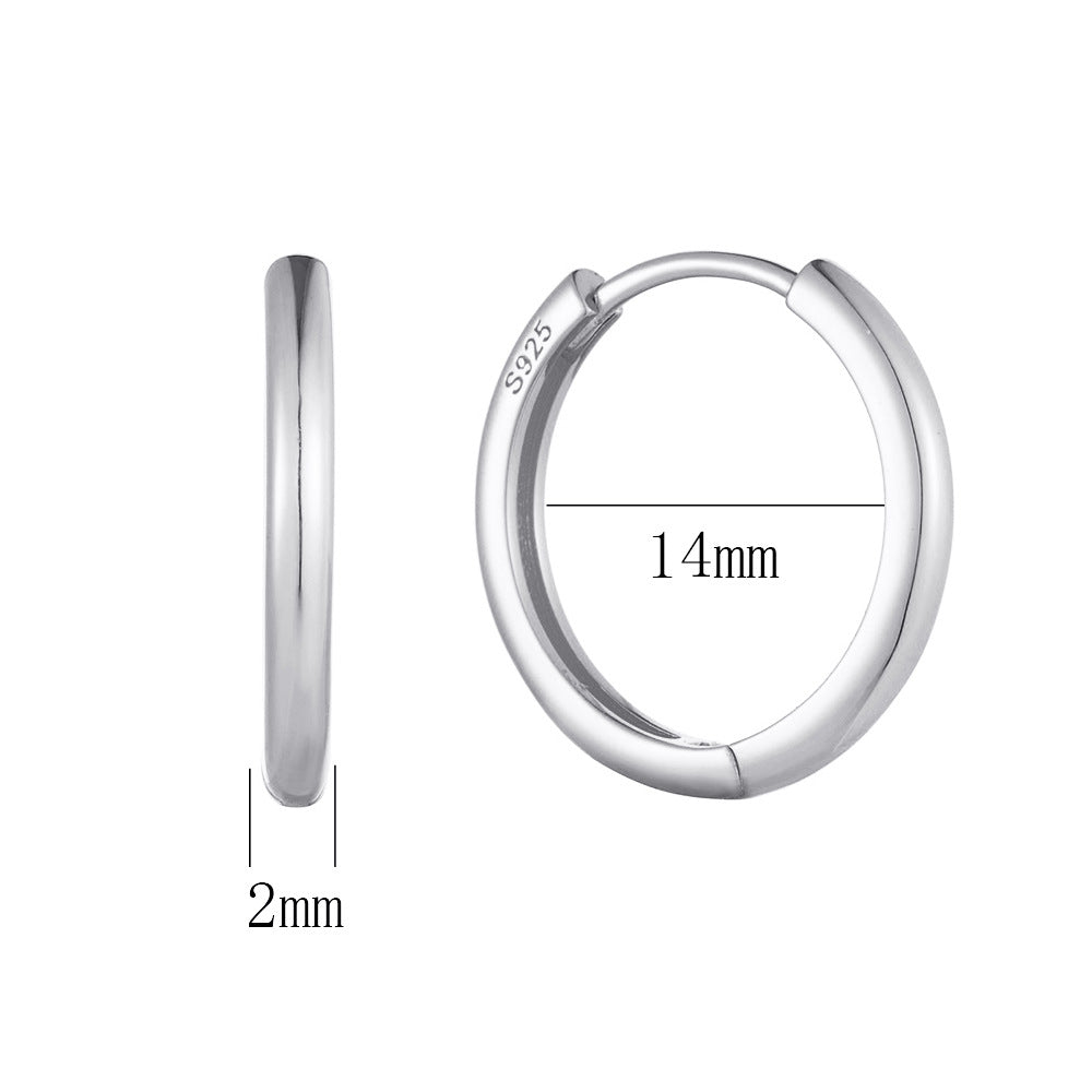 S925 Sterling Silver Ear Buckle Bare Body Earrings
