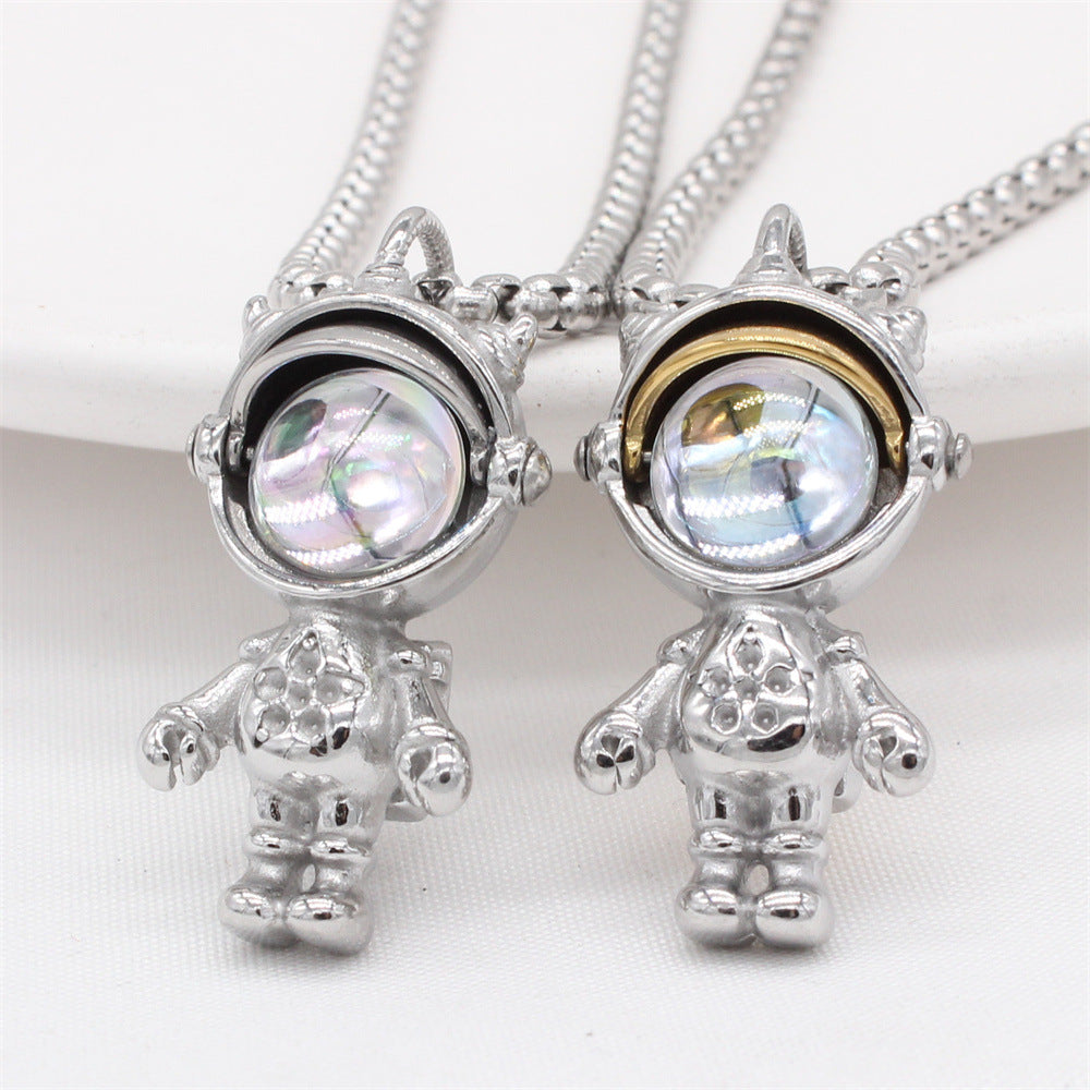 Planderful Everyday Genie – European and American Personalized Hip-Hop Titanium Steel Pendant Necklace for Men