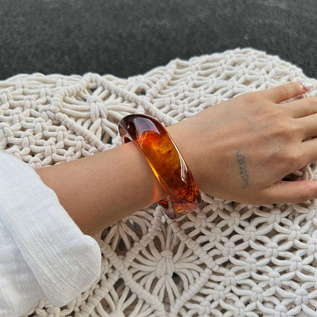 Smudged Irregular Acrylic Bracelet Exaggerated Geometric Bracelet