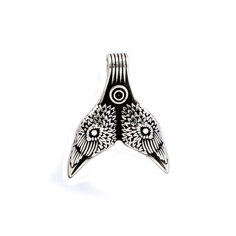 European And American Titanium Steel Eagle Head Necklace