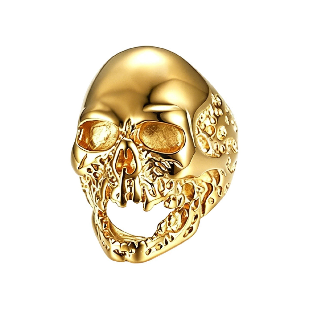 Planderful Skull Ring Stainless Steel Unisex Retro Gothic Jewelry For Men Women Durable Size 7 12