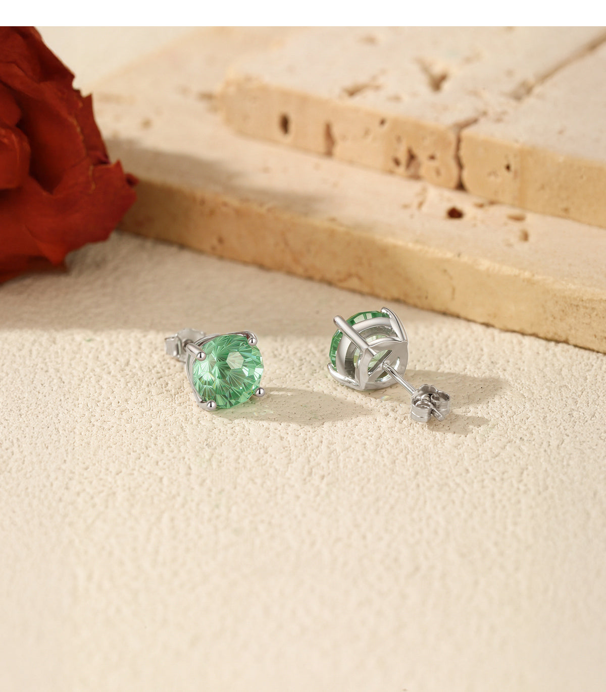 925 Sterling Silver Paraiba-Color Fireworks-Cut Earrings