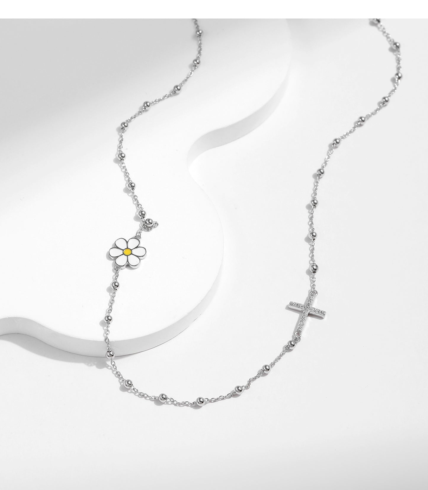 Planderful Everyday Genie Choker Necklace – Elegant Sterling Silver with Zircon Accents