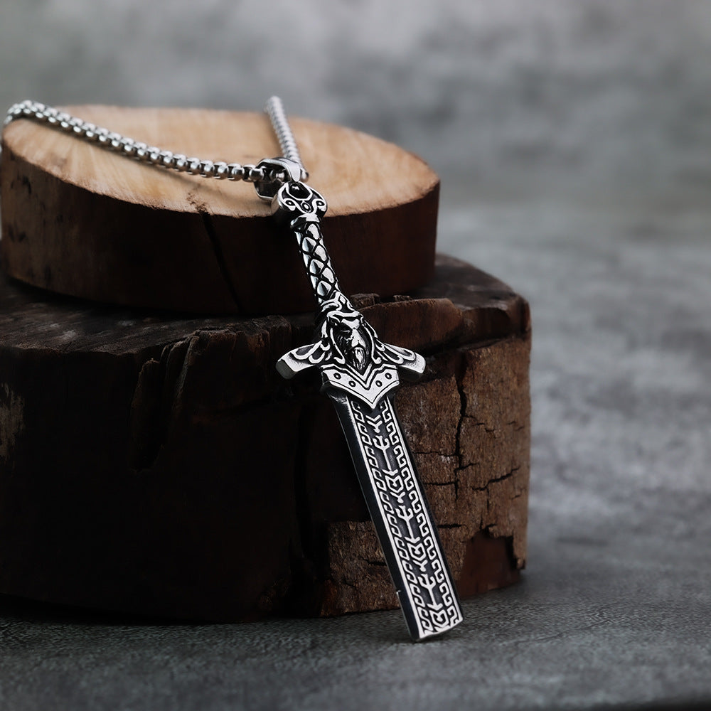 Viking Personality Odin Double Sided Sword Pendant Jewelry