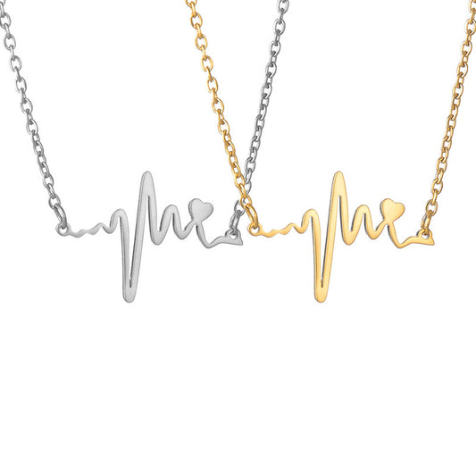 European and American Fashionable Titanium Steel Love Necklace