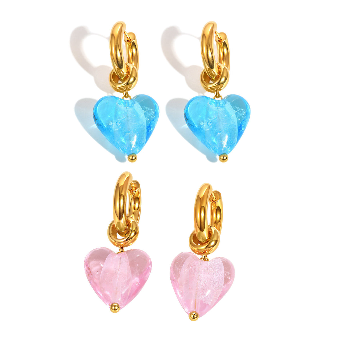 Stainless Steel Heart Earrings