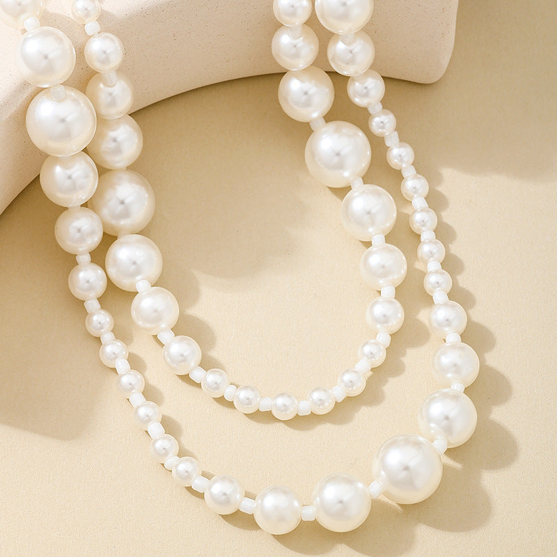 Planderful Vienna Verve Necklace – Elegant Double-Layer Pearl Design