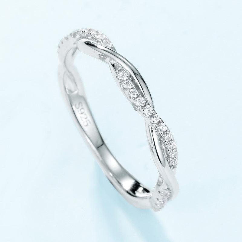 Planderful Stackable Moissanite Sterling Silver Ring – 6.5 × 6.5 mm, 1 ct – Style 5