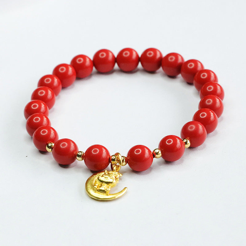 Zodiac Dragon Bracelet with Cinnabar Stone