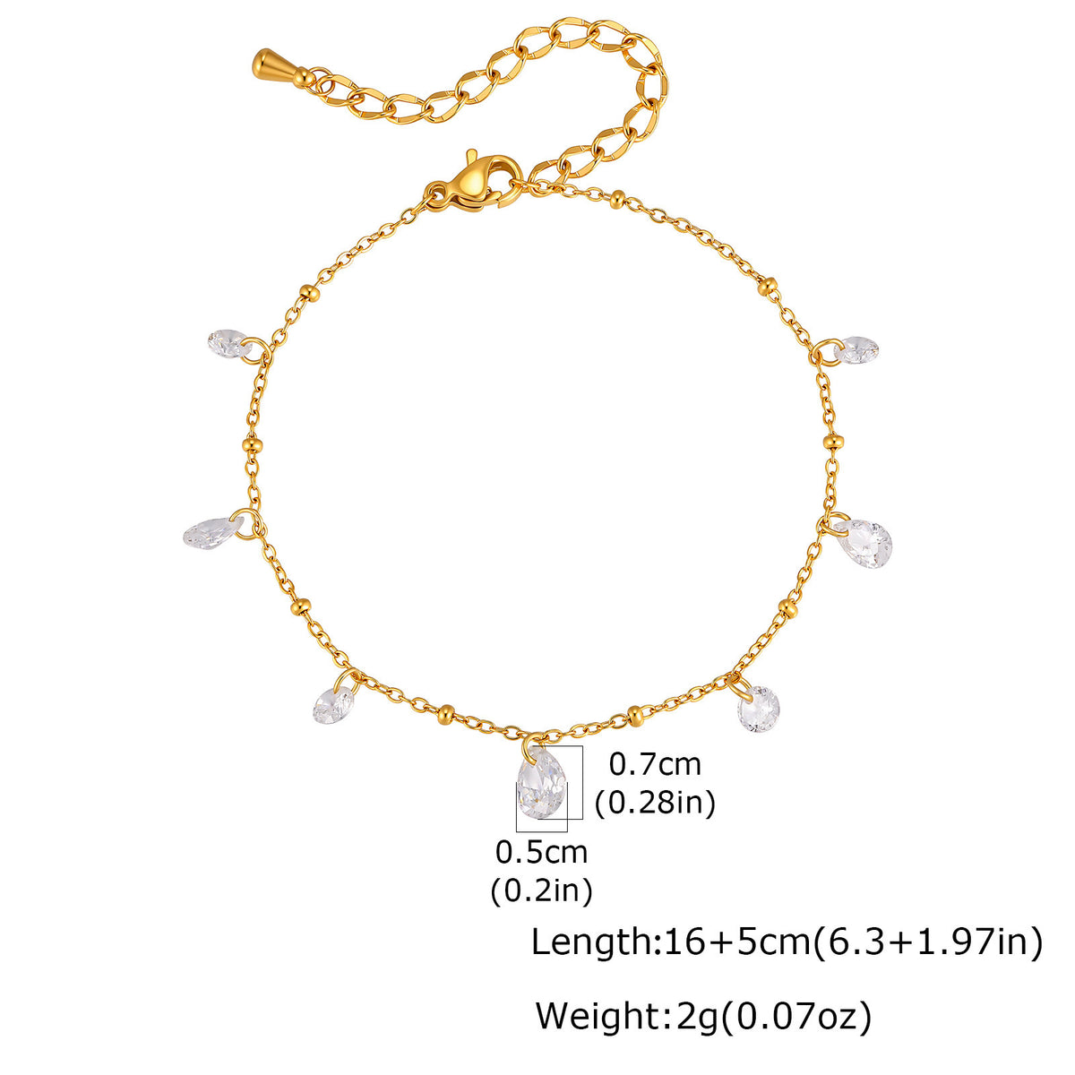 Zircon Stainless Steel Bracelet