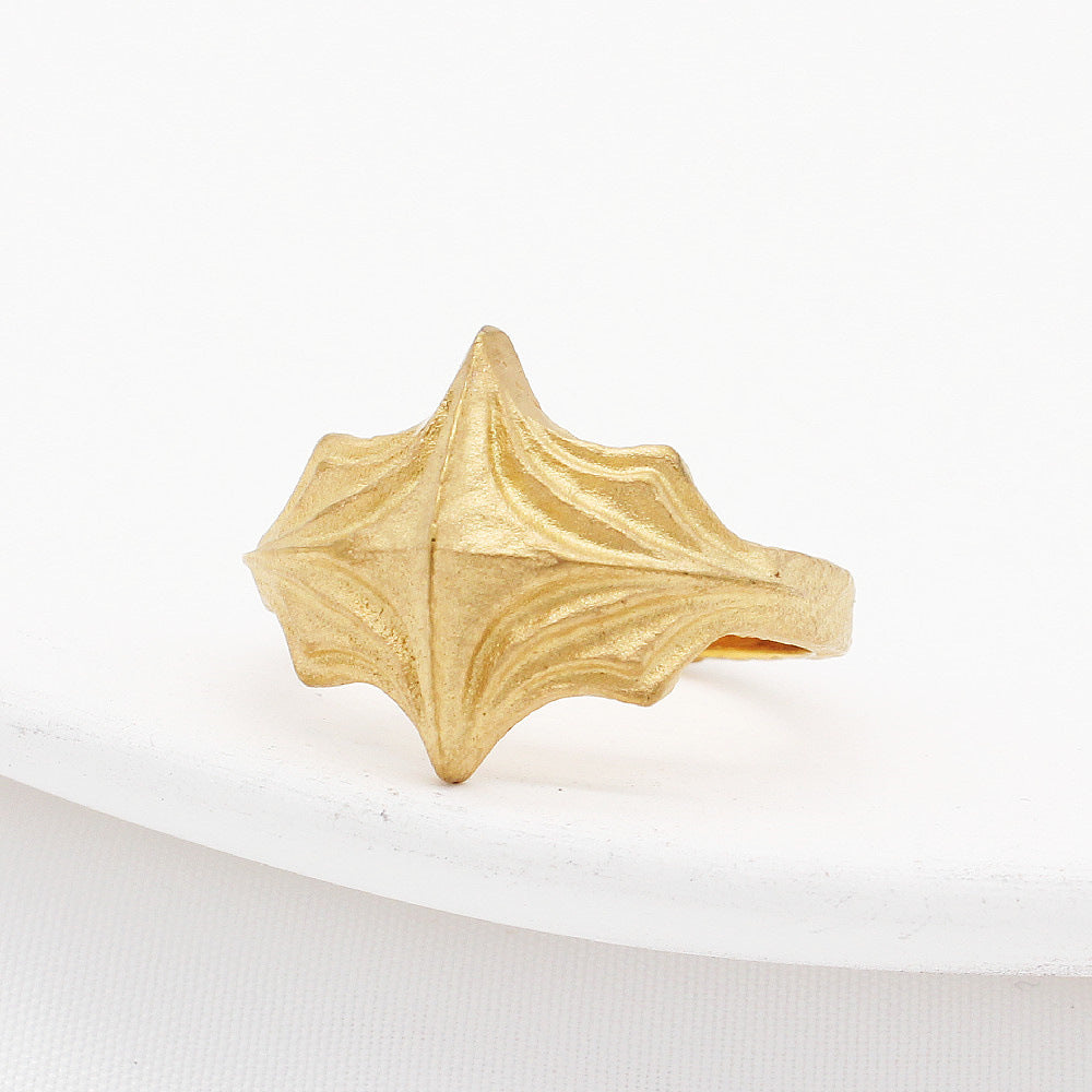 European and American Retro Gothic Style Titanium Steel Men's Ring with Dark Cross Skeleton Design