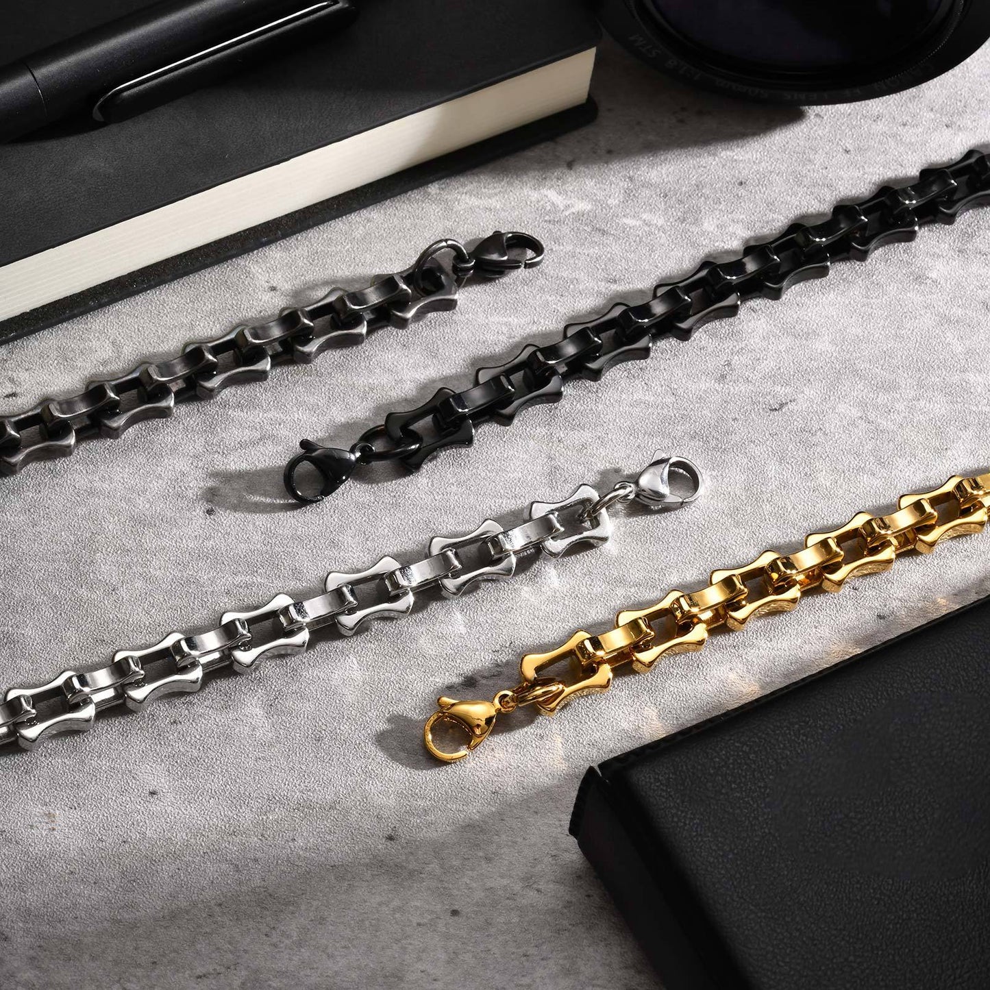 Planderful Stainless Locomotive Chain Bracelet For Men