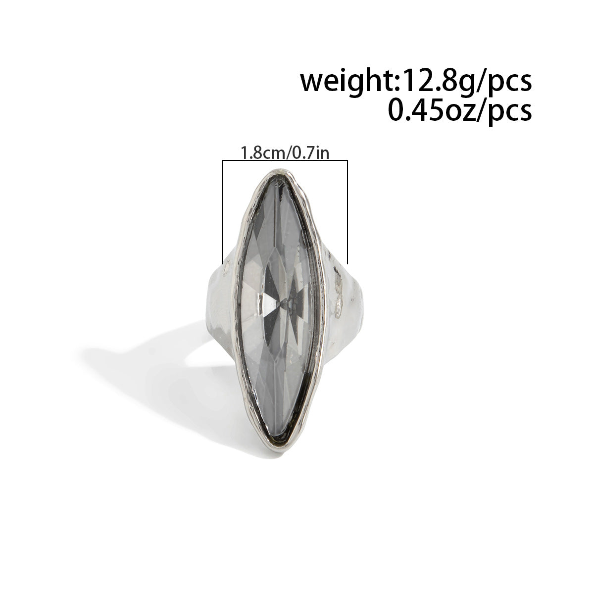 Black Acrylic Ring Planderful Vienna Verve For Minimalist Women Geometric Square Statement Jewelry
