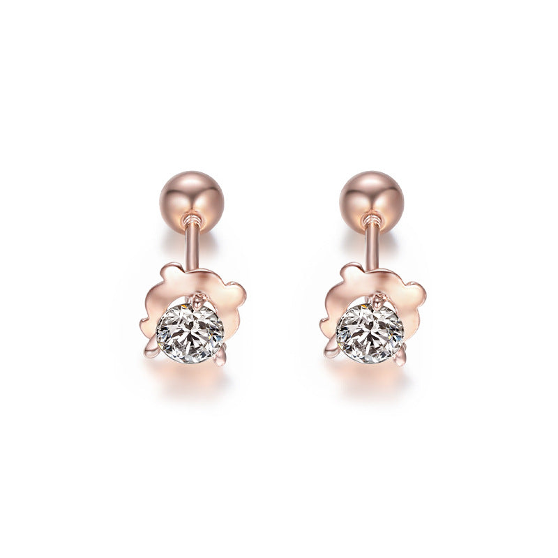 Vintage Rose 925 Sterling Silver Women's Earrings