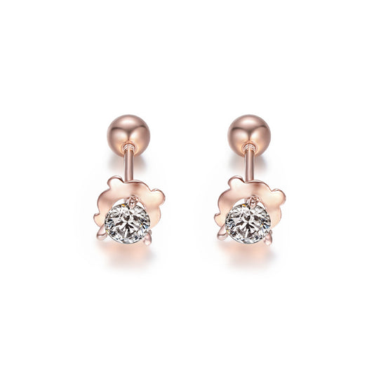 Vintage Rose 925 Sterling Silver Women's Earrings