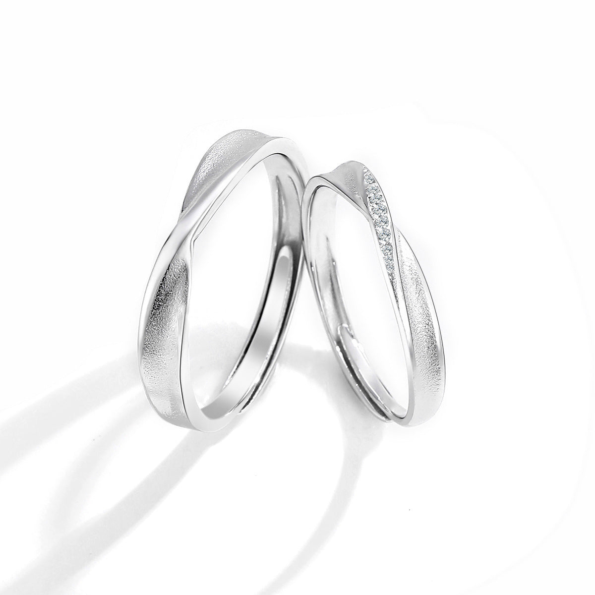Planderful Eternal Love Couple Ring 925 Sterling Silver – Niche Design Light Luxury Gift