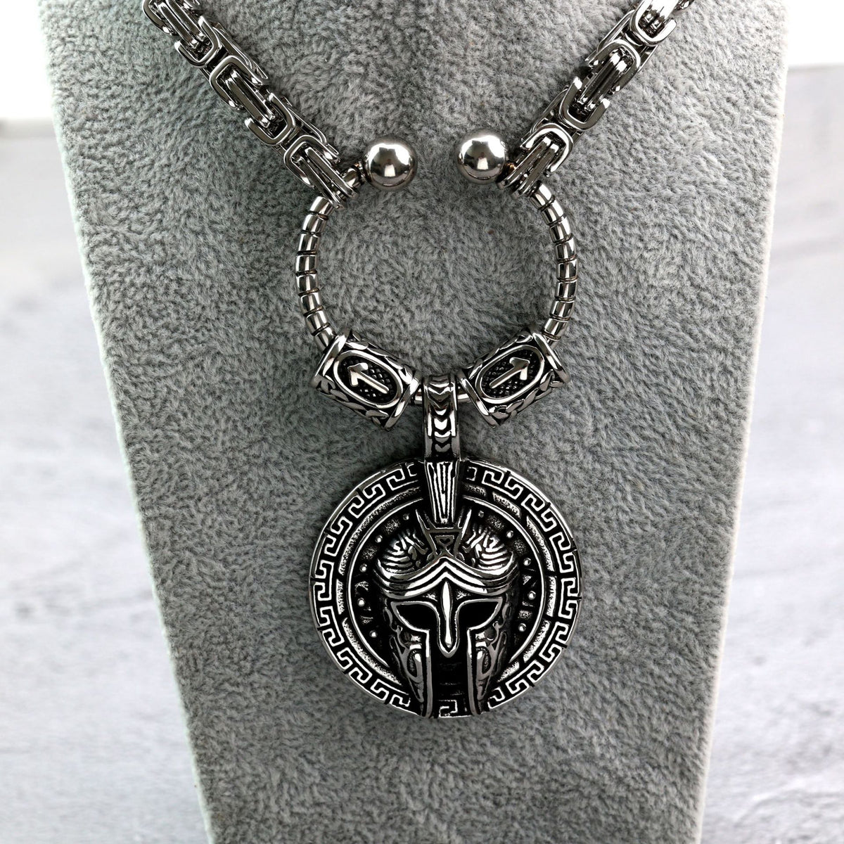 Mask Emperor Stainless Steel Pendant Necklace