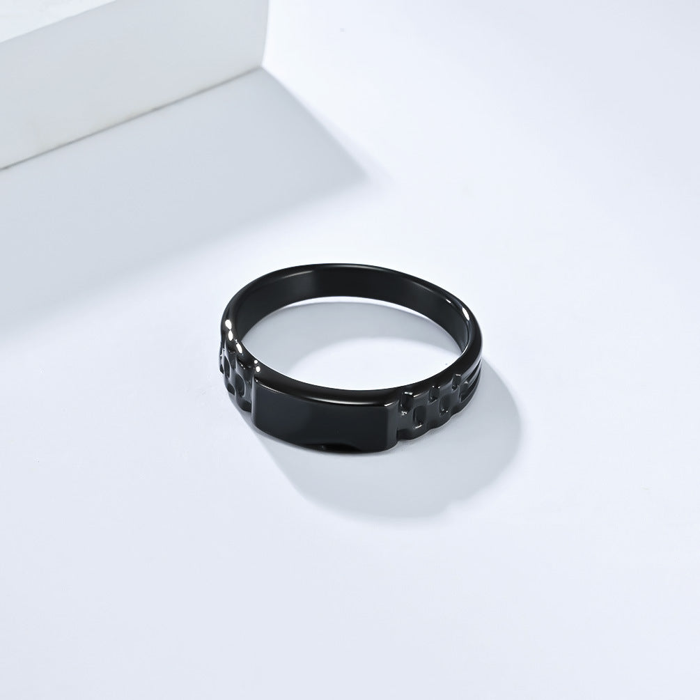 Planderful Everyday Genie Niche Ring Mens Luxury Steel Band Exquisite Cold Style Gender Free Jewelry