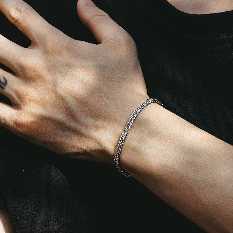 Planderful Jewelry Stainless Steel Double Layer Cuban Bracelet Unisex For Him And Her Everyday Accessory