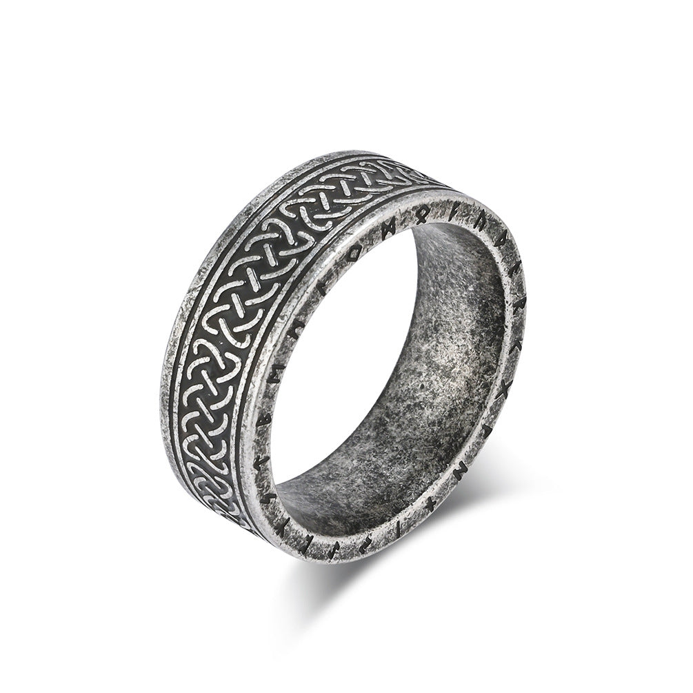 Steel Ring – Vintage Nordic Viking Celtic Knot