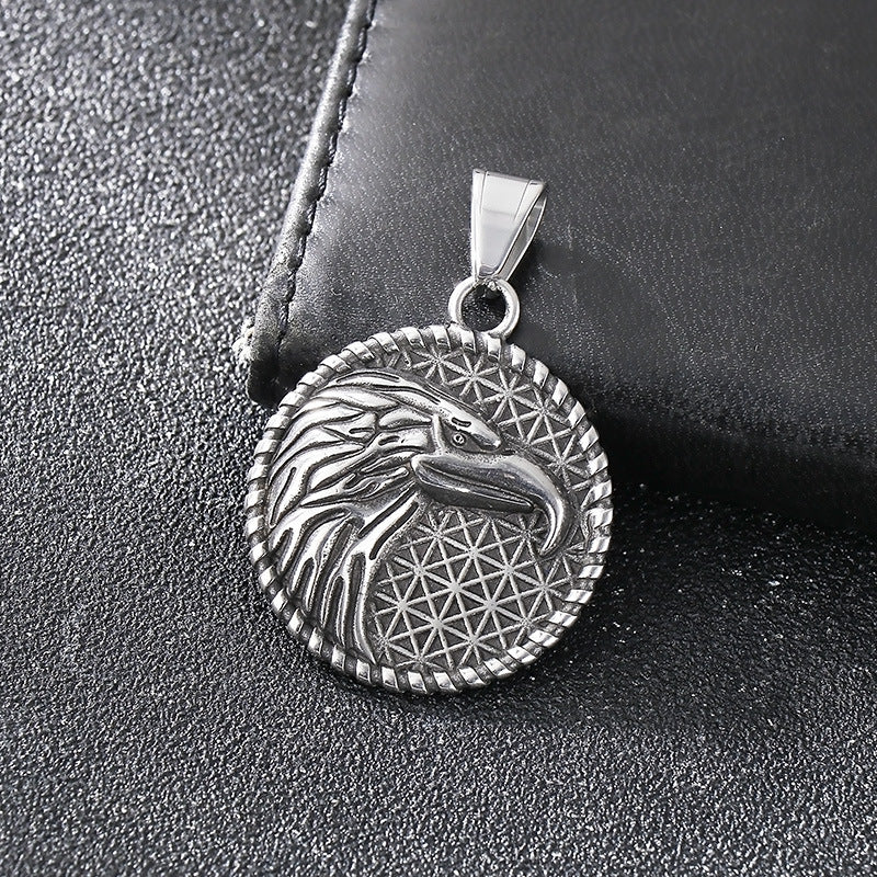 Norse Viking Pendant Double Sided Rune Wolf Planderful Men