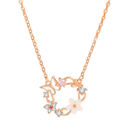 Planderful S925 Sterling Silver Butterfly Necklace For Women Lightweight Luxury Collarbone Chain Gift