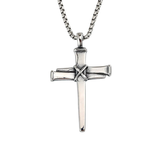 Punk Cross Stainless Steel Men's Pendant Necklace