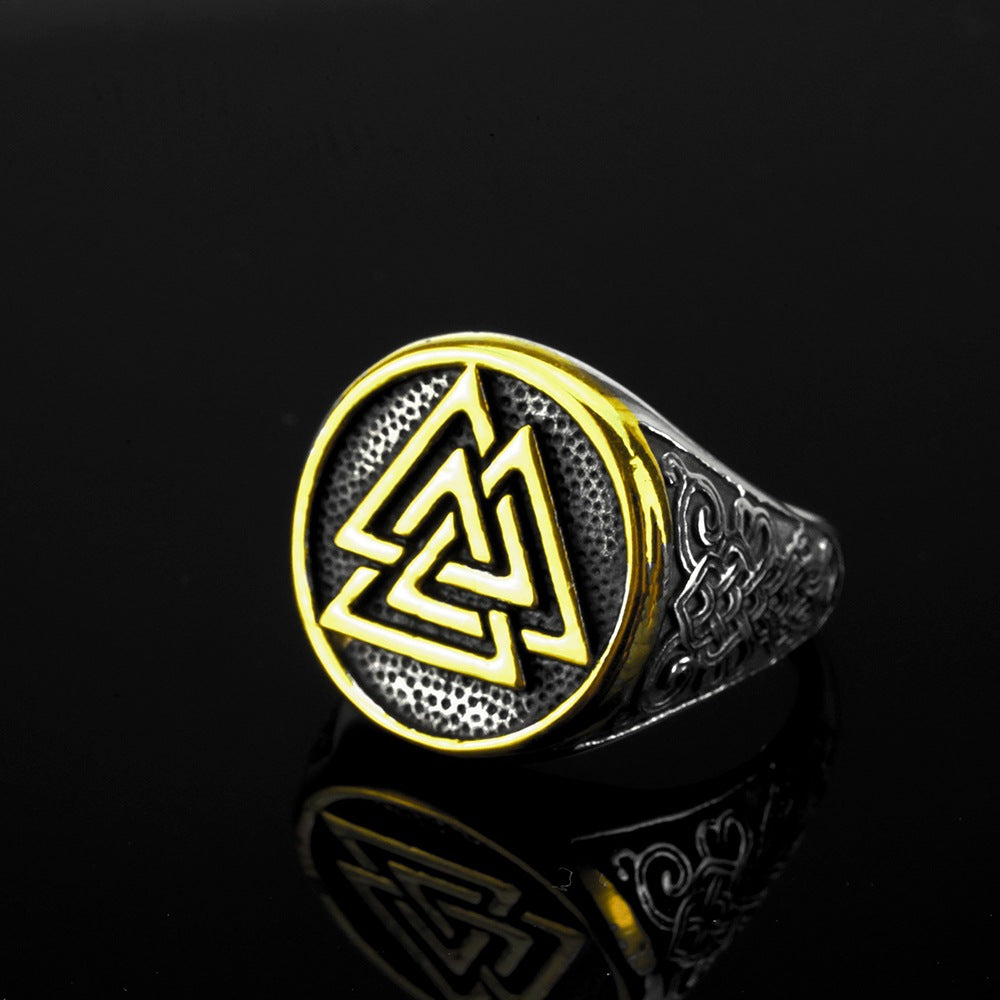 Cross-Border E-Commerce Viking Triangle Men's Rings Wholesale
