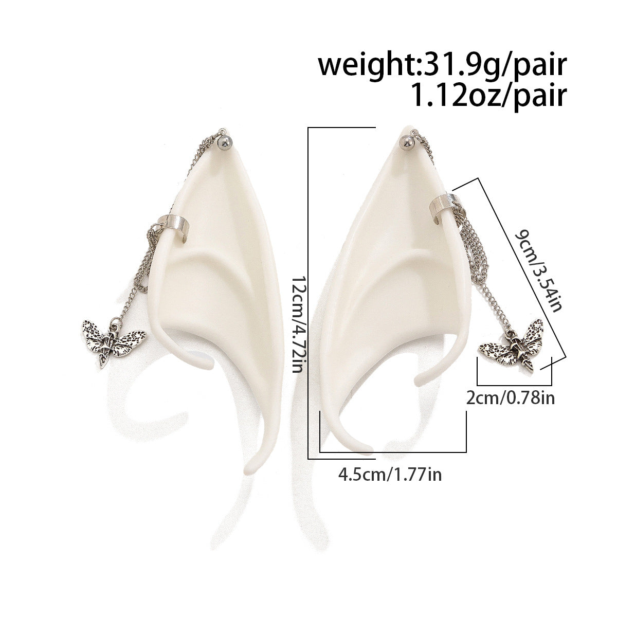 Planderful Elf Ear Clip Earrings No Ear Holes With Rubber Clips Vienna Verve Dual Purpose Chain Fringe For Trendsetters