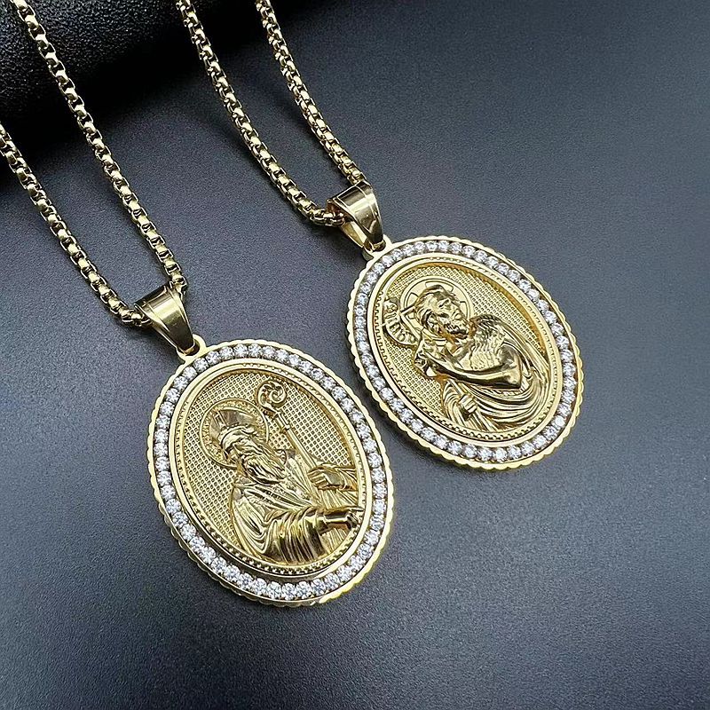 Gold-Plated Stainless Steel Necklace – Statement Pendant
