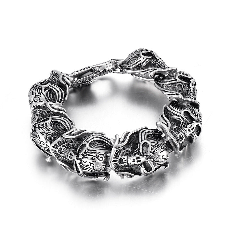 Punk Style – Old Skull Men's Titanium Steel Bracelet