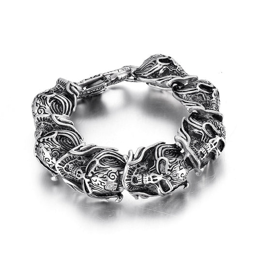 Punk Style – Old Skull Men's Titanium Steel Bracelet