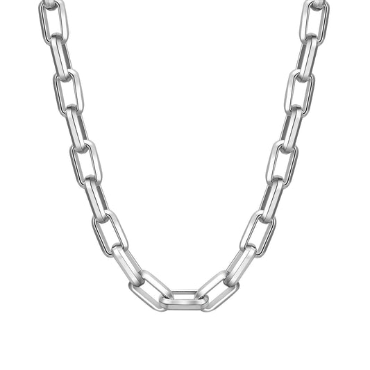Steel Hip Hop Stainless Steel Rectangle Chain Thick Necklace Men's