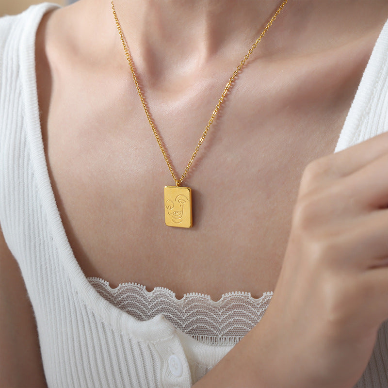 Elegant Titanium Steel Pendant Necklace for Women