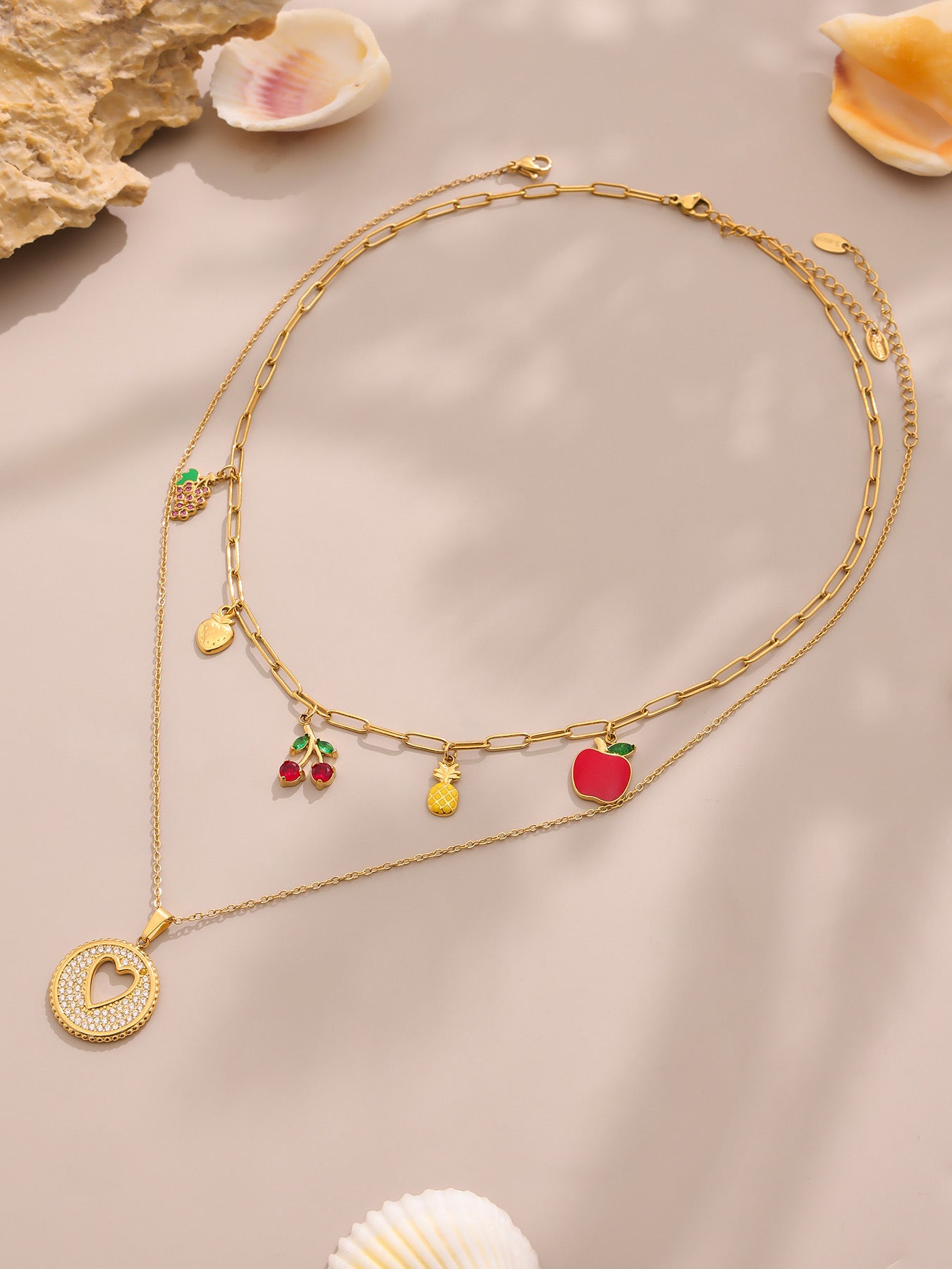 Planderful Women Collarbone Necklace Zircon 18K Gold Plated