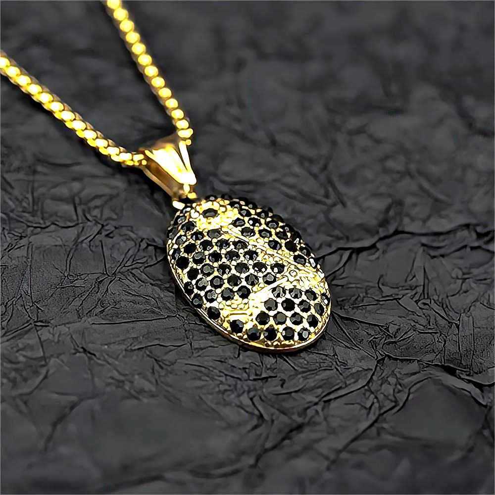 Zodiac Zircon Stainless Steel Pendant Necklace