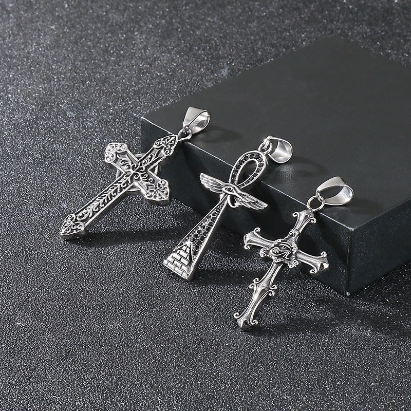 Planderful Norse Eye Of Horus Necklace Titanium For Men Bold