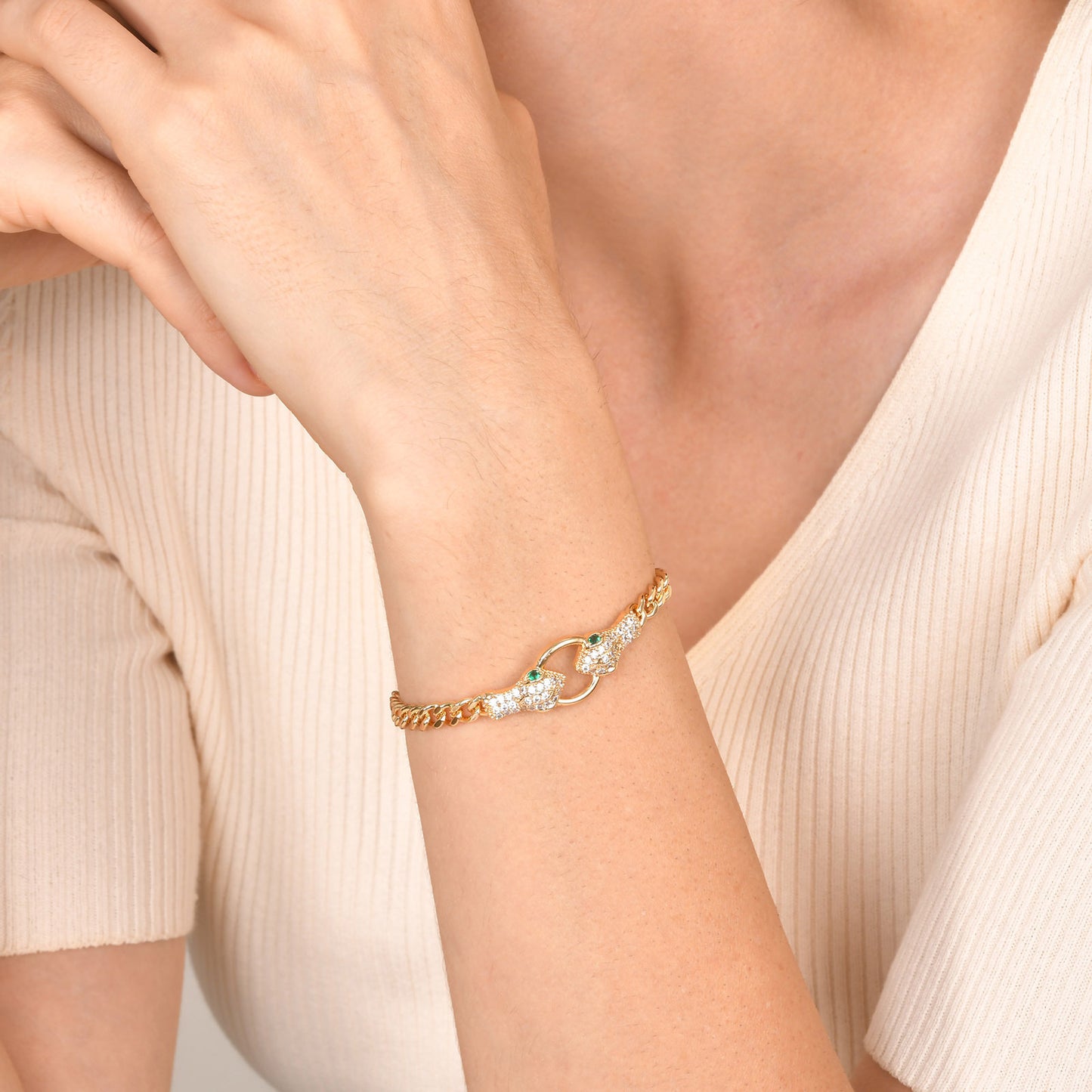 Copper Bracelet Square Heart Four-Leaf Clover Jewelry Wholesale