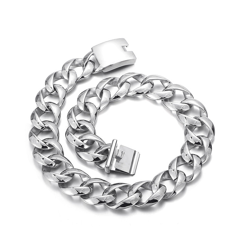 Thick And Wide Casting Twist Chain Stainless Steel Creative Men's Thick And Necklace