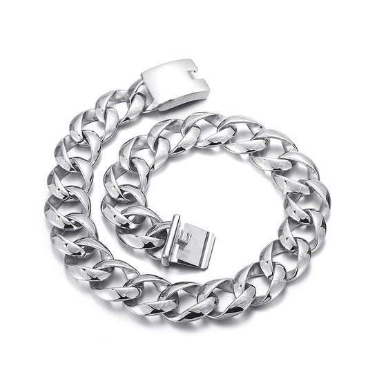 Thick And Wide Casting Twist Chain Stainless Steel Creative Men's Thick And Necklace