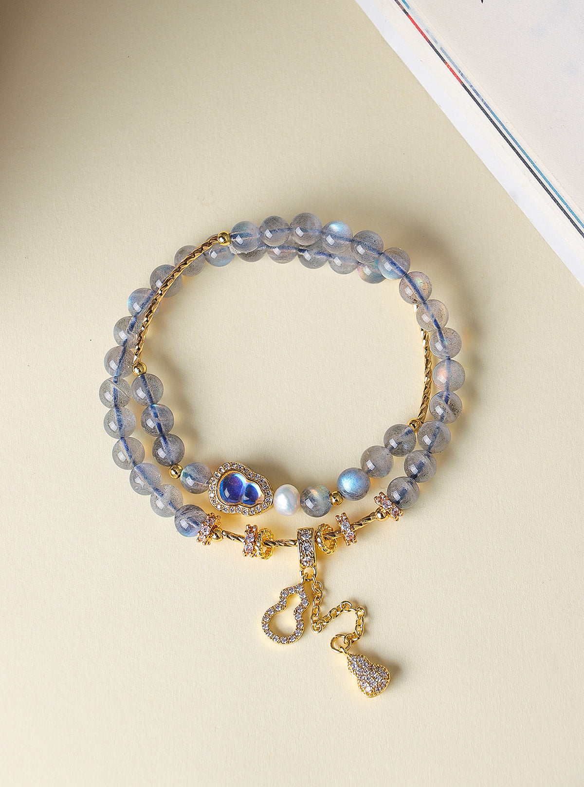 Freshwater Pearl Aquamarine Amethyst Bracelet