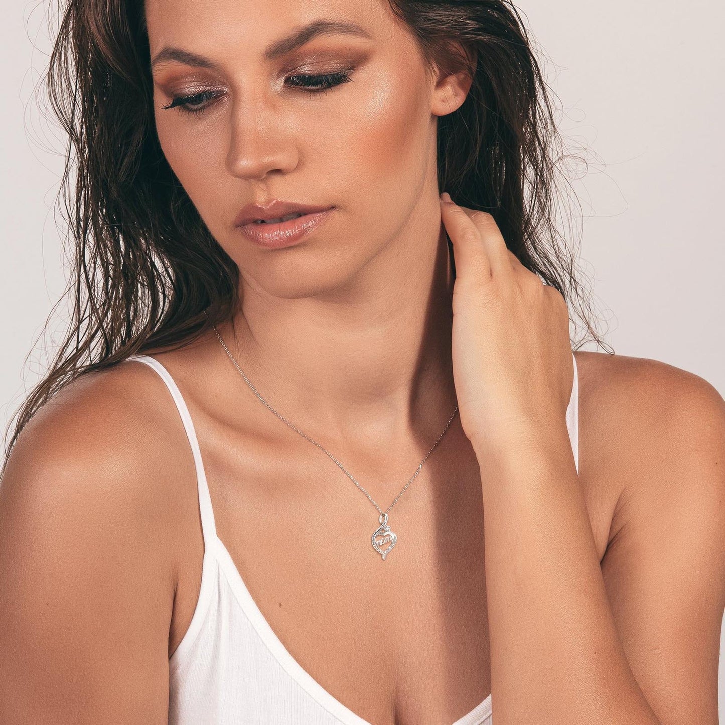 Copper Mother's Day Gift Love Infinity Elephant MOM Necklace