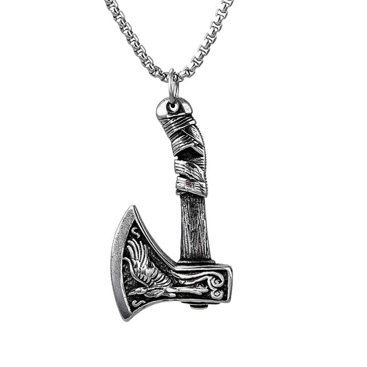 Punk Viking Wolf Stainless Steel Pendant Necklace