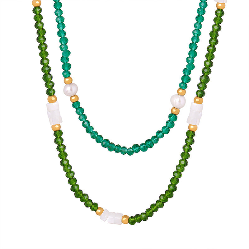 Mystical Gemstone and Pearl Handcrafted Necklace by Planderful