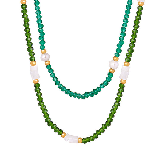 Mystical Gemstone and Pearl Handcrafted Necklace by Planderful