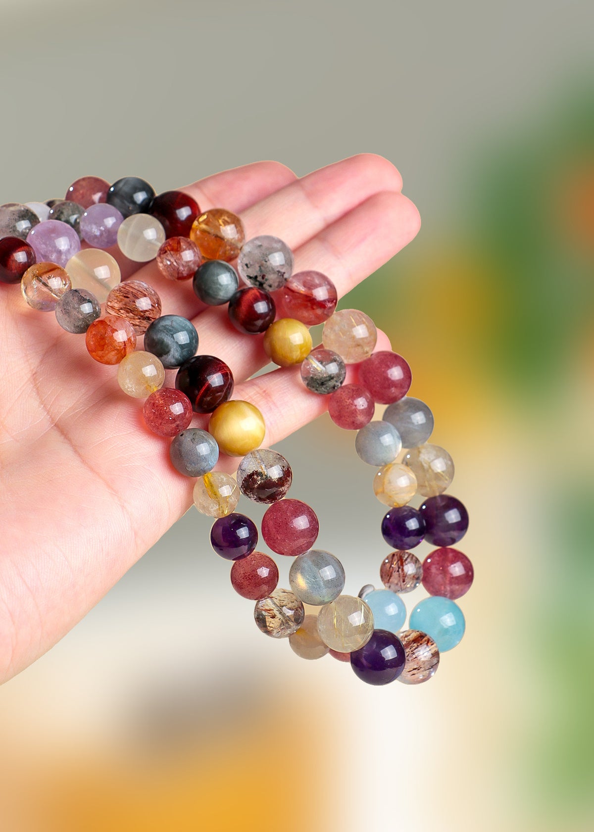 Strawberry Quartz Crystal Necklace